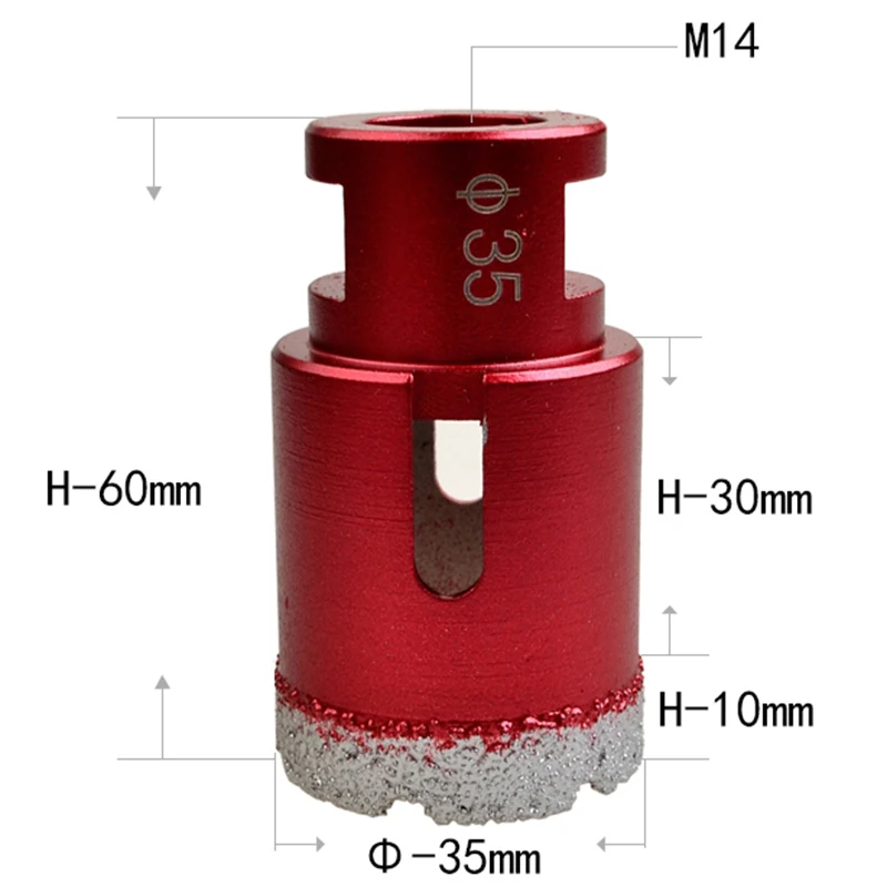 M14 угловая шлифовальная машина пайка сверло соединительное отверстие пила 20-70 мм сухое/влажное бурение для фарфора гранита мрамора каменной кладки