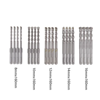 

Hot Sale 20Pcs/Set Twist Drill Bit For Metal 40CR chrome-vanadium Steel Drilling Woodworking Tool 8/10/12/14/16mm High Quality