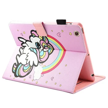 

Cute Lovely Rainbow Unicorn Smart Magnetic Drop-proof Flip Leather For Ipad Holder Stand Protect Case Cover For Ipad 10.2 2019