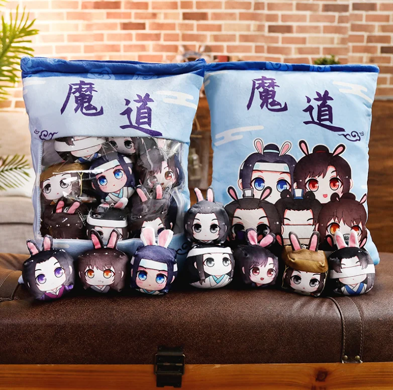 Аниме магистр дьявольского культа Вэй wuxian Lan wangji Косплей Кукла мягкие плюшевые