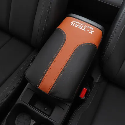 Для Nissan X-Trail X Trail T32 Rogue- автомобильный центральный подлокотник коробка 3D дизайн искусственный кожаный чехол Аксессуары - Цвет: Design 1