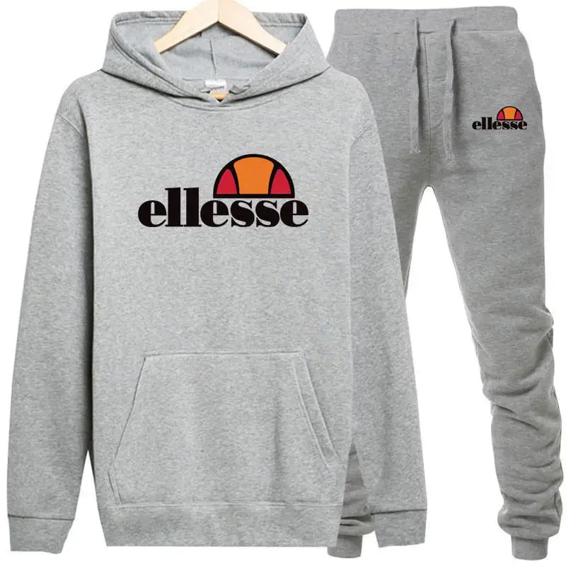 

2019 Spring Sporting Suits Men Ellesse Hip Hop Hooded Hoodies + Pants Tracksuits Autumn Casual Mens Sportswear Sets