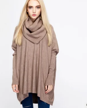 

Hot sale loose turtleneck knitted women's autumn and winter bat sweater