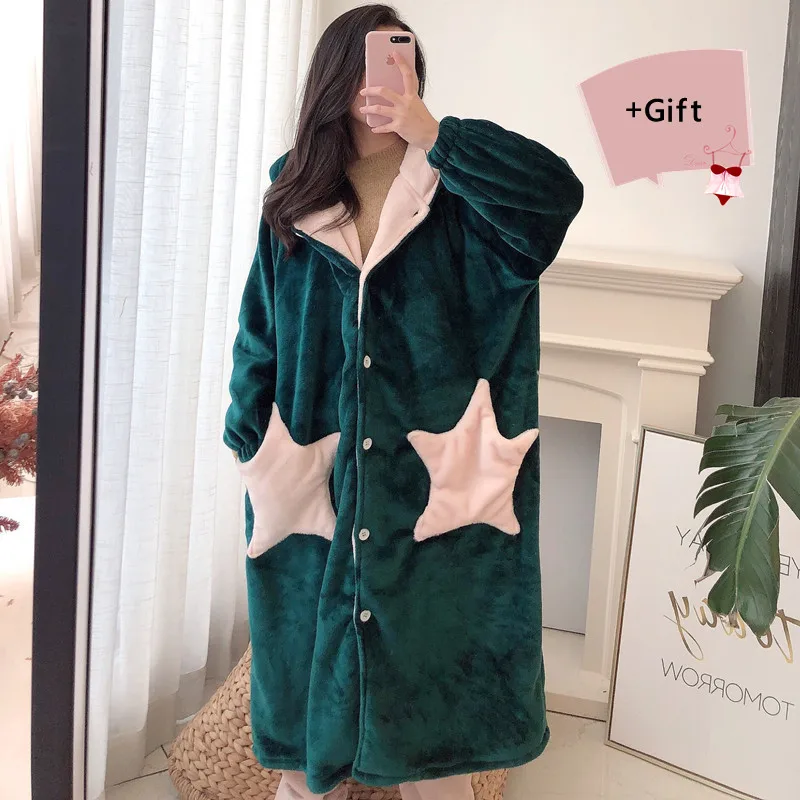 Пикантные женские пижамы фланелевые банный халат домашняя одежда для сна с