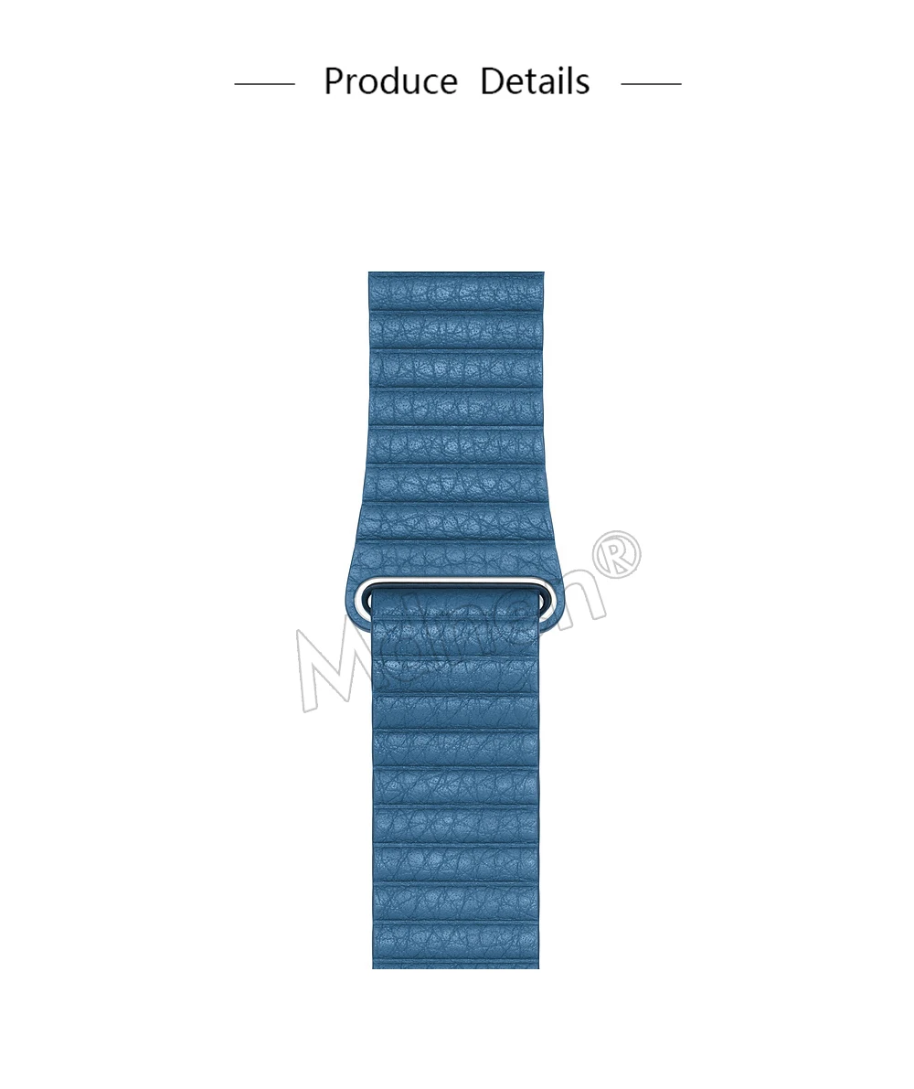 Ремешок для Apple Watch, ремешок 42 мм, 38 мм, Iwatch 5, 4, 3, 2, 1, Mdnen, застежка-петля, браслет из натуральной кожи, магнитная пряжка