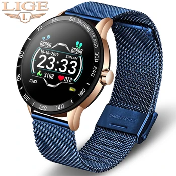 

LIGE 2020 Sport Smart Watch Men Smart Fitness Watch heart rate blood Pressure Monitor Pedometer Women SmartWatch for Android ios