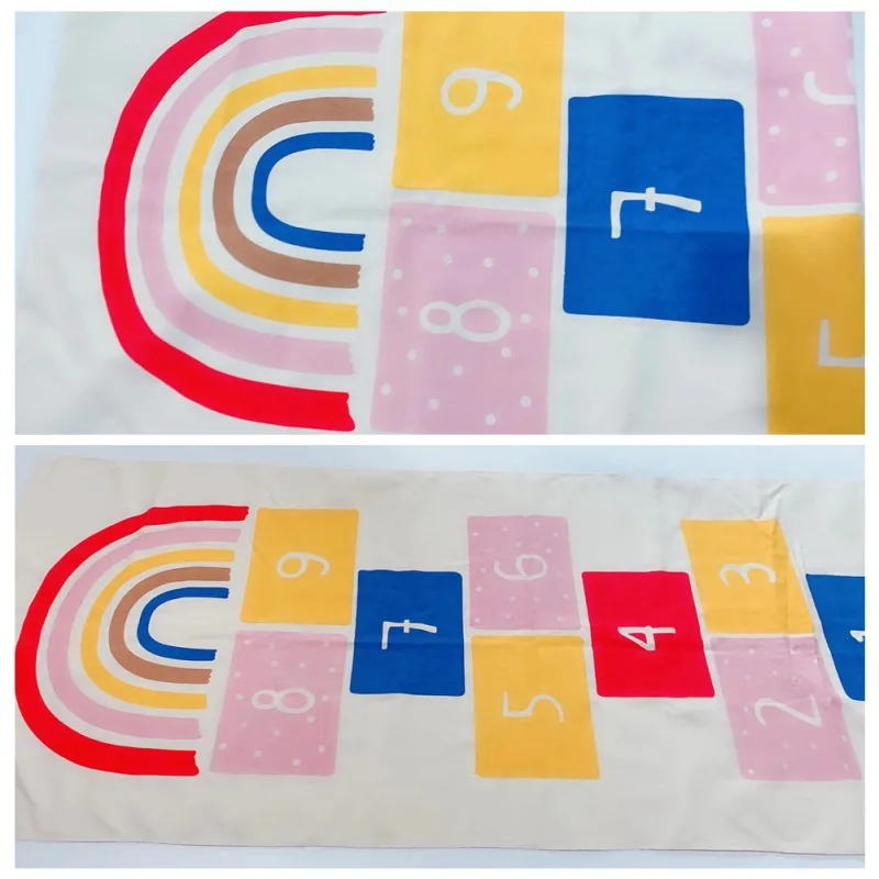 Ins/ Радужный коврик воспоминание из детства классики игра детская цифровая печать нескользящий ковер детские подушки защиты