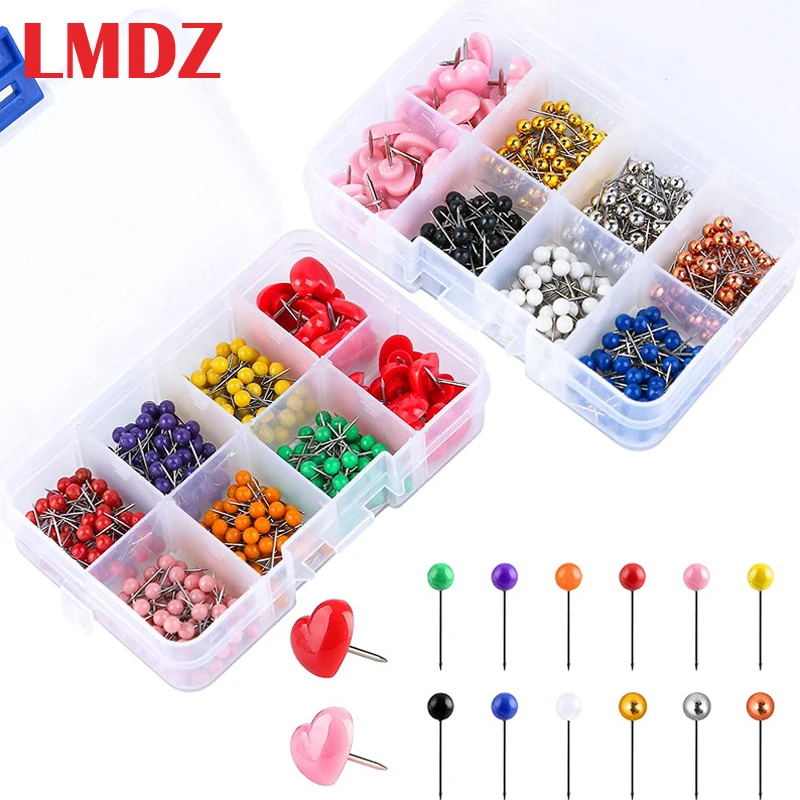 

LMDZ 600 Pcs Multicolor Dressmaker Sewing Pins Kits Love Heart Shape Positioning Pins for Sewing DIY Projects Jewelry Decoration