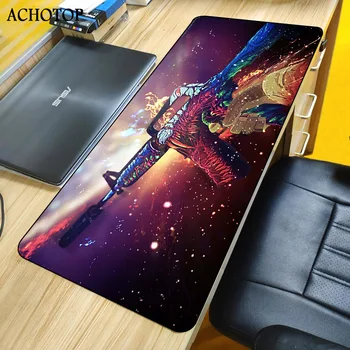 

Large Mouse Pad Precision Black Lock Edge Anime Computer Family Table Mat Rubber Non-slip for Lol Csgo Gamer