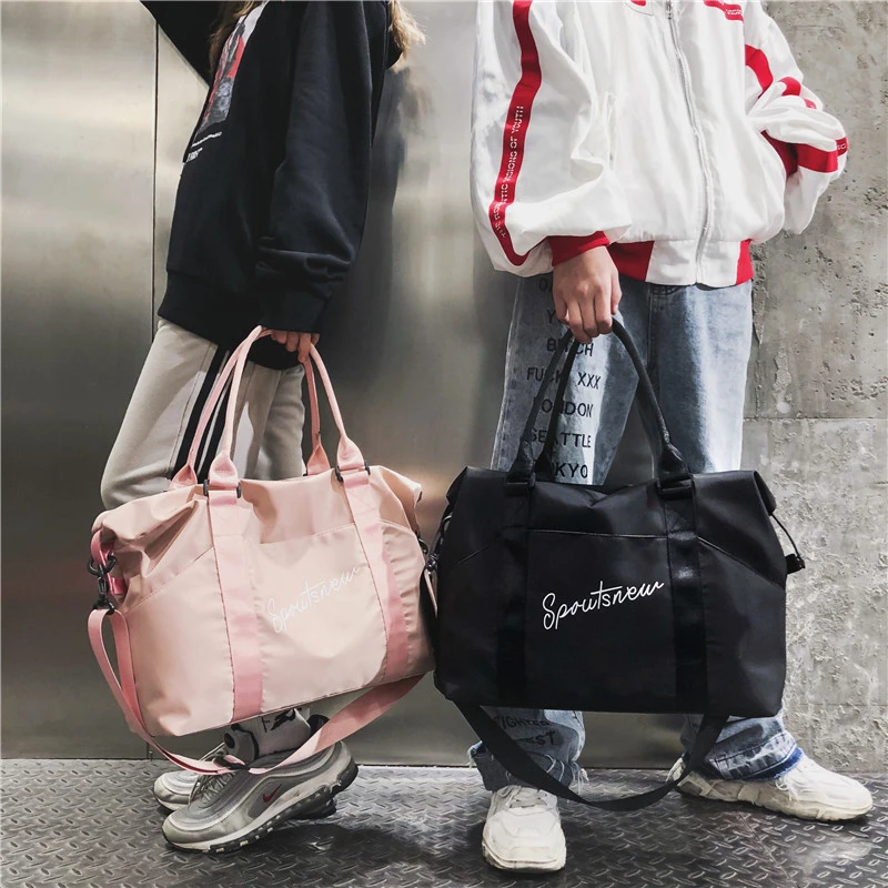 

Fashion Spoutsnew Pink Travel Sport Gym Bag Black Fitness Training Dry Wet Yoga Big Capacity Handbag Outdoor Trip Luggage Bag