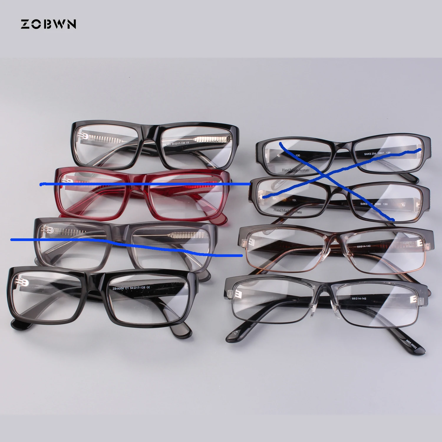 Mix Wholesale Promotion Men Eyeglasses Retro Frames Fashion Brand