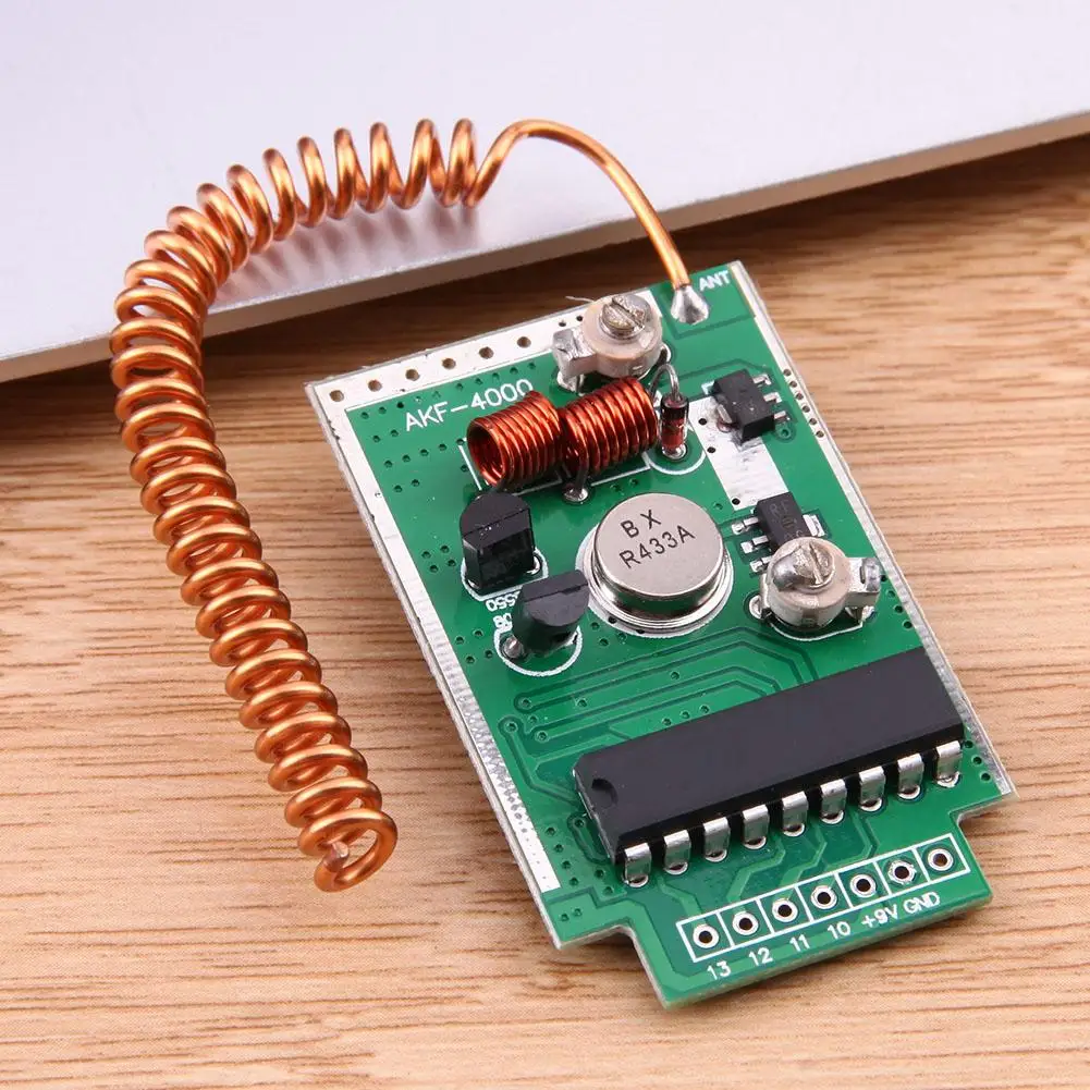 Комплект модуля передатчика 9V 433Mhz для Arduino ARM Launch Distance 4000 метров DC беспроводной