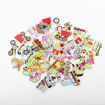

Wooden Buttons Cute Colorful Type of vehicle Shape Buttons 2 Holes Handmade Sewing Scrapbooking Crafts DIY 20pcs