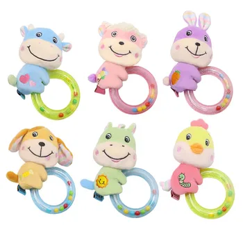 

Cute Baby Rattle Toys Rabbit Plush Baby Cartoon Animal Bed Toys for 0-12 Months Educational Baby Rattle Toy Rabbit Hand Bells
