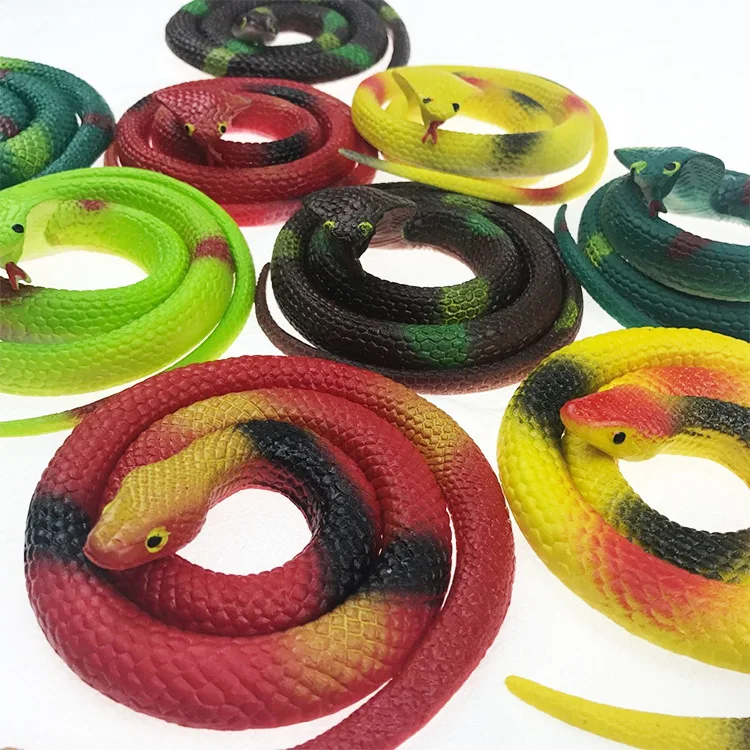 Juguete para broma para niños, simulación de goma, serpiente falsa suave, juguete para broma, juguete sorpresa para niños, juguete de serpiente interesante, regalo para chico NR0053
