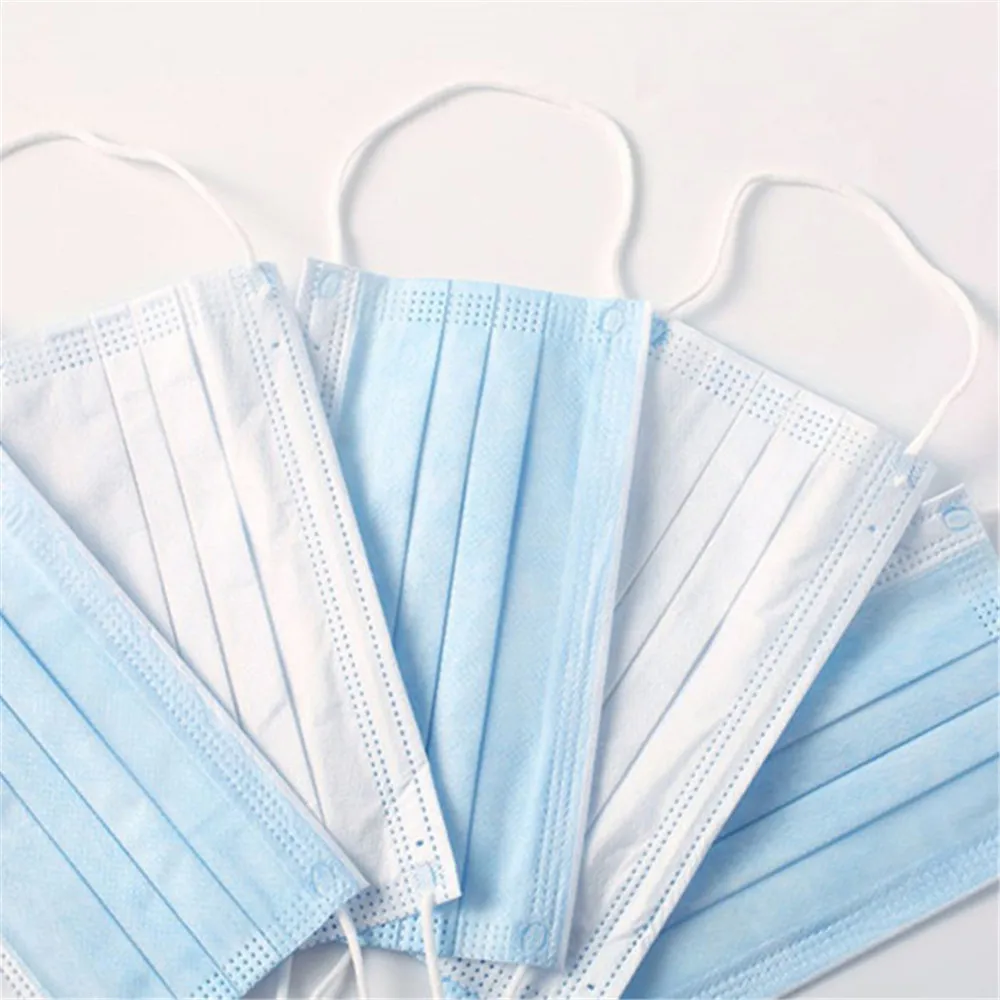 

Disposable Mask 3 Layers Filter Anti Dust Windproof Non-Woven Face Masks Flu Mouth-muffle Dropshipping 50-100pcs