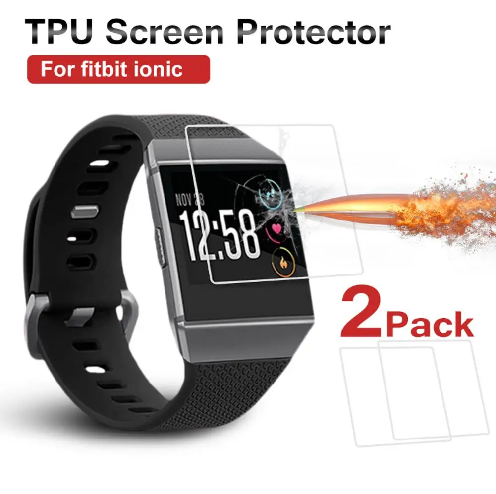 

Newest 2PCS Smart Bracelet HD Explosion-Proof Ultra-Thin Screen Protectors Clear View For Fitbit Ionic Smartwatch