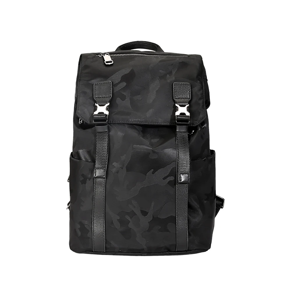 UnisexWaterproofBackpackTaiwannylonCowLeatherLargerCapacity