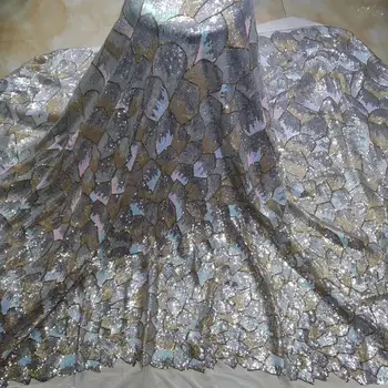 

Nigerian Sequins Lace Fabrics 2020 3d African Lace Fabric Wedding African Fabric Lace For Embroidery Lace trim 5yards