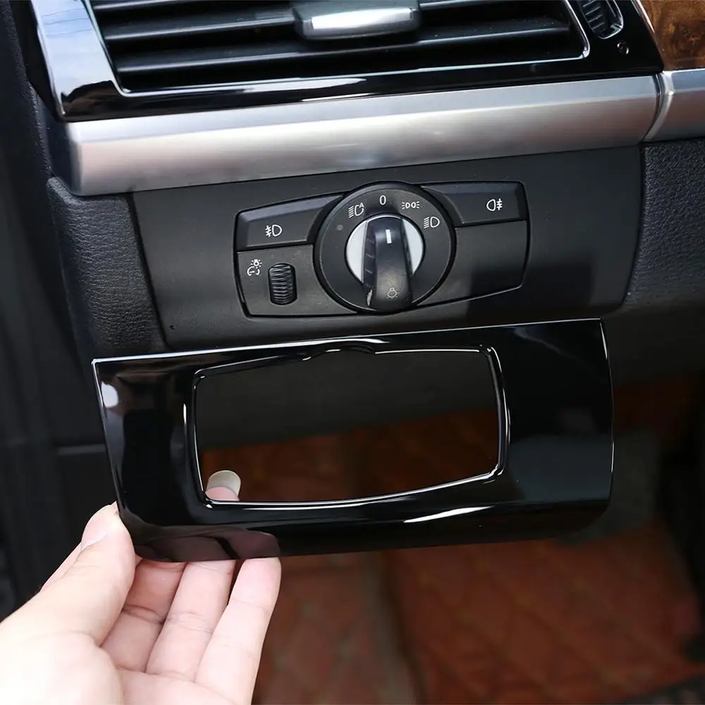 

Глянцевый черный для BMW X5 E70 2008-13 ABS пластик автомобильное внутреннее украшение для переключателя фар рамка отделка автомобильные аксессуары LHD транспортные средства