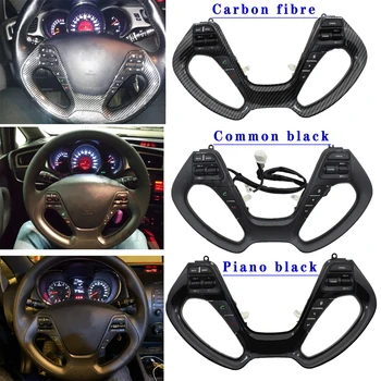 

Carbon fibre Steering music control cruise bluetooth tel sound Switch for Control Steering Wheel Switch For Kia K3 K3S 2011-2017