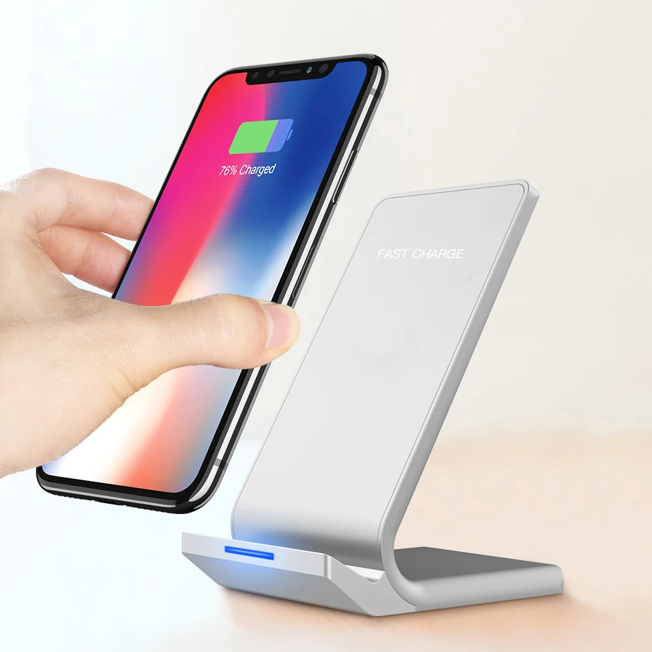 Универсальное беспроводное зарядное устройство Qi для iPhone X XS XR 7 11 8 10W быстрое зарядное устройство USB Беспроводная зарядка для Samsung Galaxy S8 S9 S10 S10E
