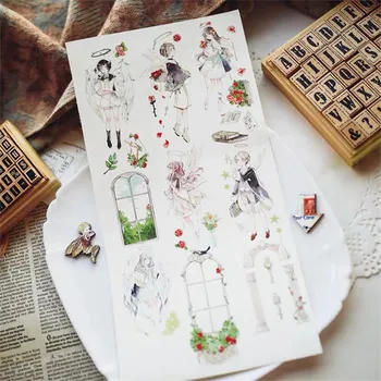 

Lovely Fairy Girls Washi Tapes Bullet Journal Masking Tape Adhesive Tape DIY Scrapbooking Washi Stickers
