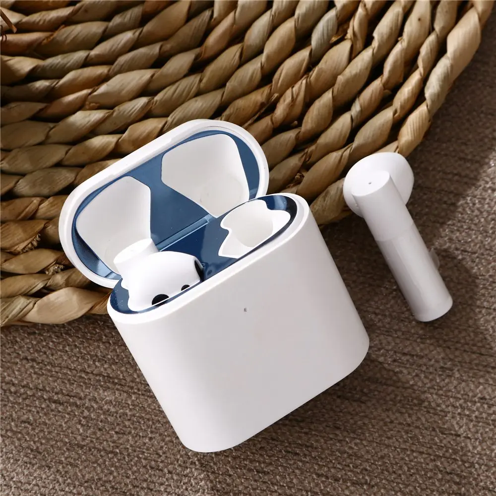 Пылезащитная наклейка для Xiaomi Airdots Pro 2 Air 2 TWS металлическая Пылезащитная Наклейка ультра тонкая Наклейка Защитные аксессуары для кожи