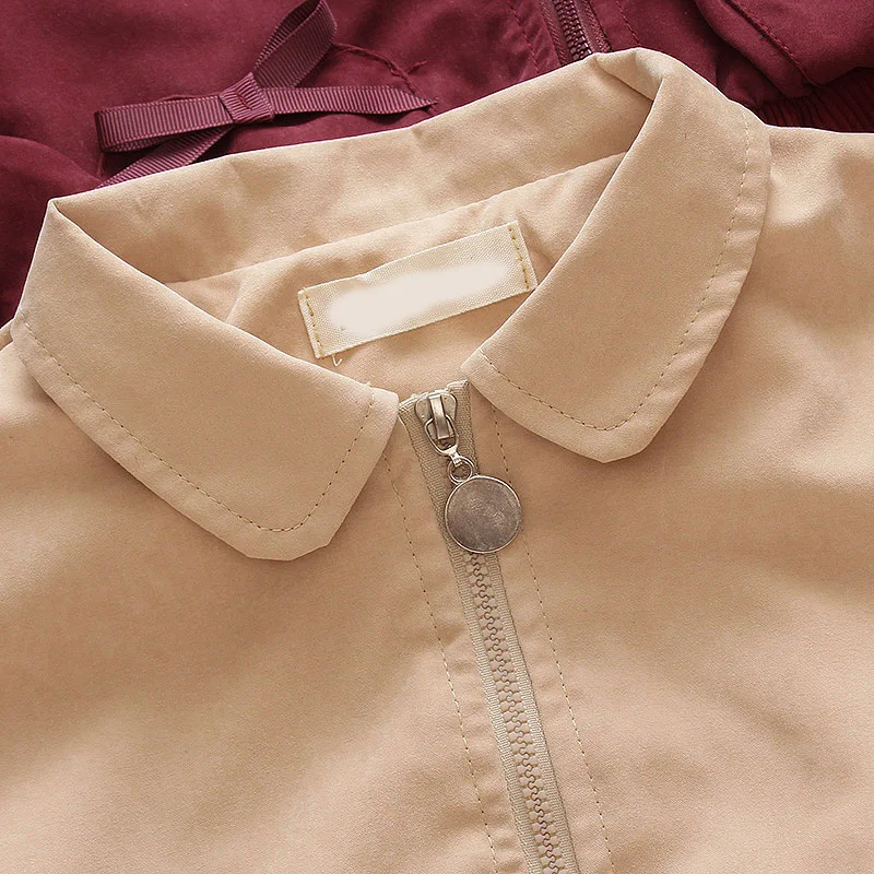 Модная однотонная хлопковая куртка на молнии с длинными рукавами для маленьких девочек; сезон осень-зима верхняя одежда; От 0 до 3 лет