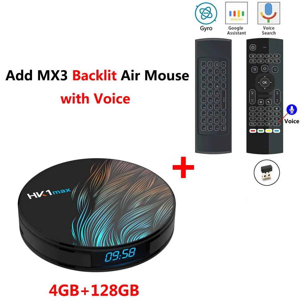 4GB128GB add MX3Lmic HK1 MAX Smart tv Box Android 9,0 4 Гб ОЗУ 64 Гб 128 Гб ПЗУ RK3318 четырехъядерный процессор 2,4G 5G Wifi Bluetooth 4K HD телеприставка vs X96 H96 MAX - Цвет: 4GB128GB add MX3Lmic