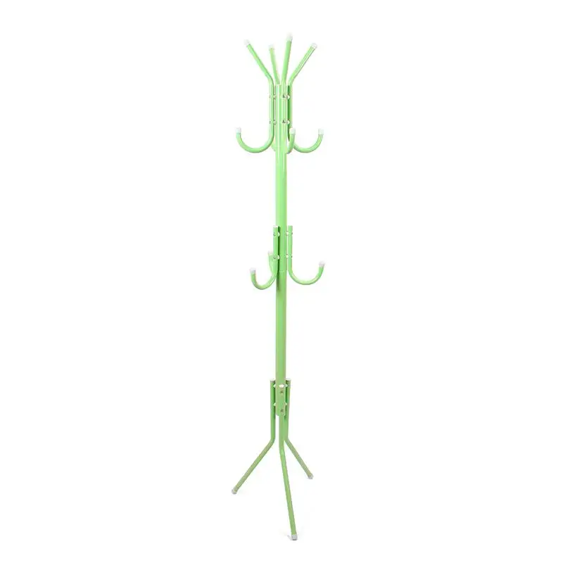 

Metal Frame Coat Hat Rack Stand Hanger Clothes Rack 8 Hooks for KidsOptional Color:Green