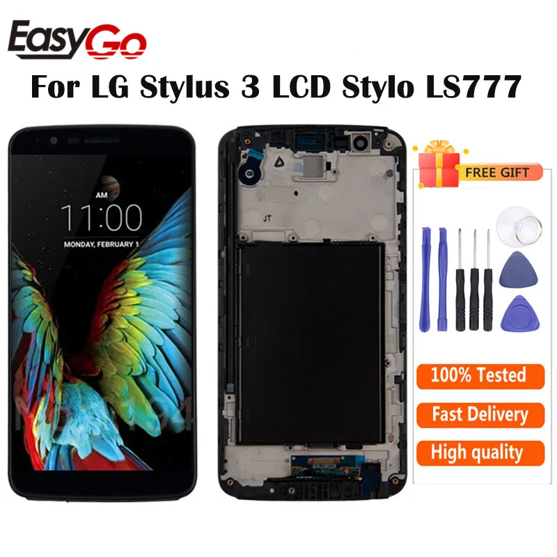 Для LG Stylus 3 Stylo K10 Pro Экран M400 Дисплей LS777 ЖК дисплей с кодирующий преобразователь