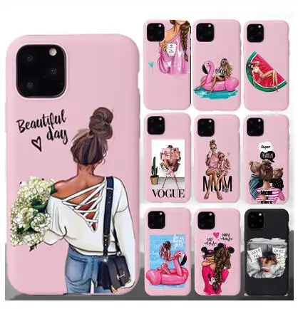 Модный милый карамельный чехол для телефона мамы и ребенка iPhone 11Pro 7 6s 8 Plus XS MAX XR Coqua