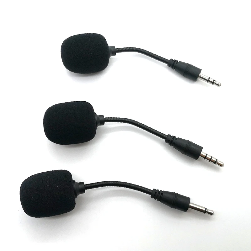 3.5mm Mini Mono Stereo 4 Pole Microphones Gooseneck Metal Microphone for Megaphone Amplifier Mobile Phones 100cm mics