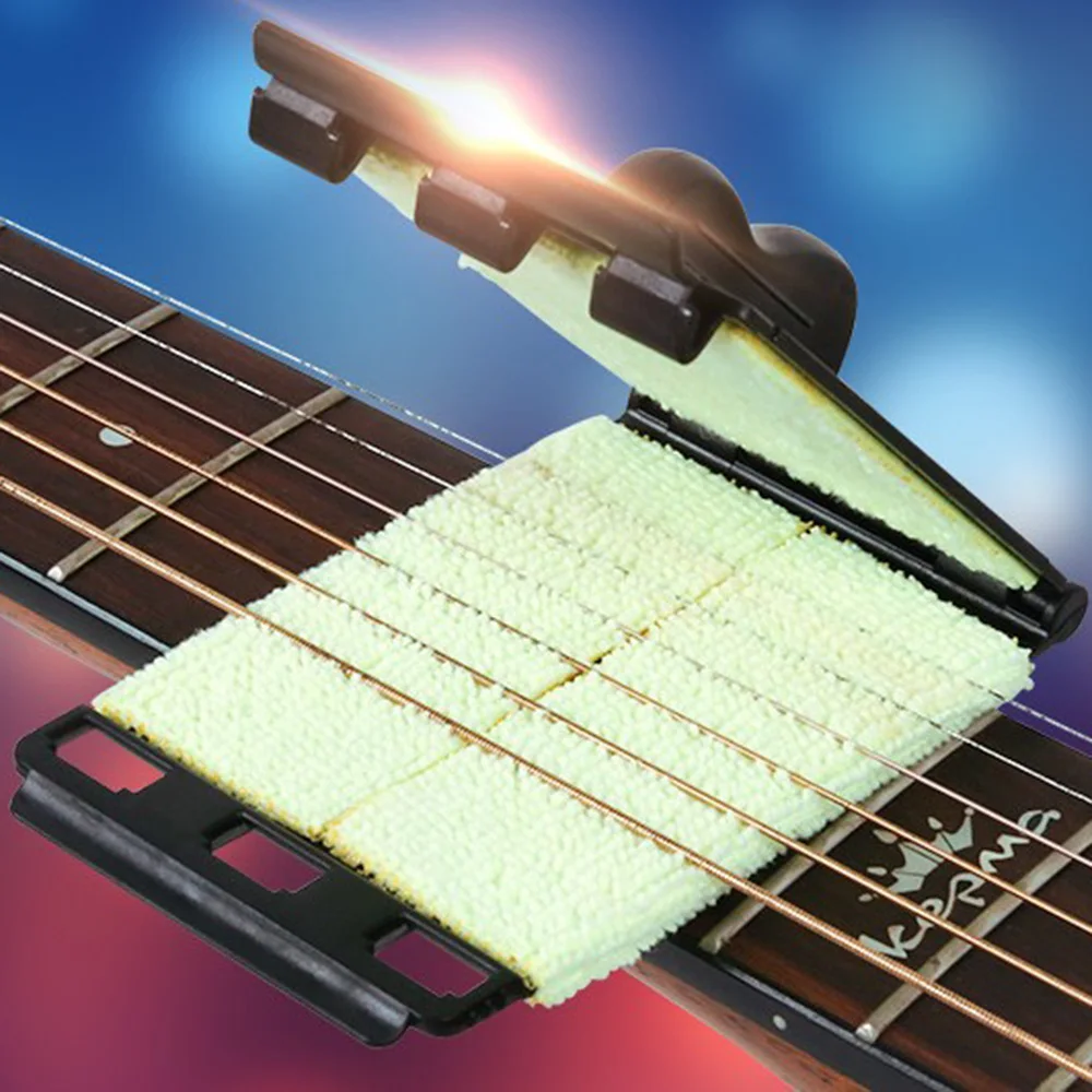 

Acoustic Electric Guitar Strings Cleaner Brush Board Bass Scrubber Fingerboard Rub Cleaning Tool Maintenance Care Accessories