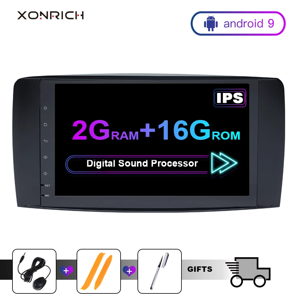 Xonrich Android 9,0 Автомагнитола dvd-плеер для Mercedes Benz R Class W251 R280 R300 R320 R350 R63 2006-2013 gps Навигация стерео