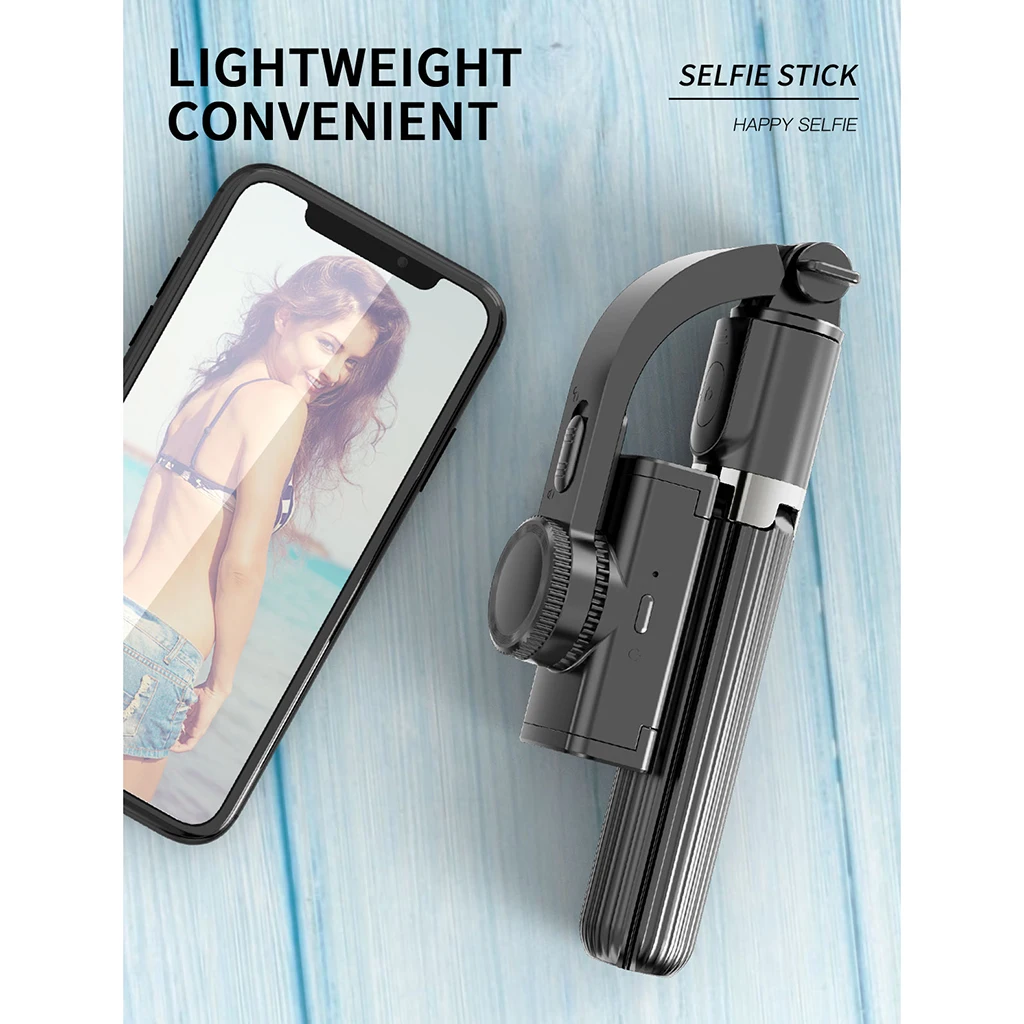 Bluetooth Handheld Gimbal Stabilizer Mobile Phone Selfie Stick Holder Adjustable Telescopic Tripod Selfie Stand For iPhone