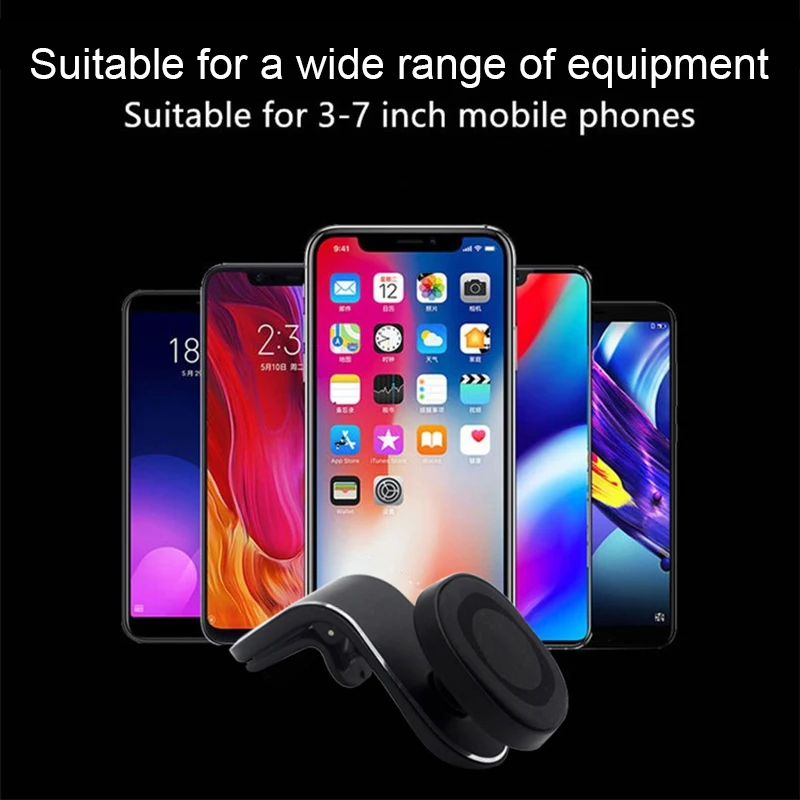 Магнитный автомобильный держатель для телефона для iPhone, samsung, Xiaomi, L-type, автомобильный держатель для мобильного телефона с вентиляционным отверстием для автомобиля, сильный магнит