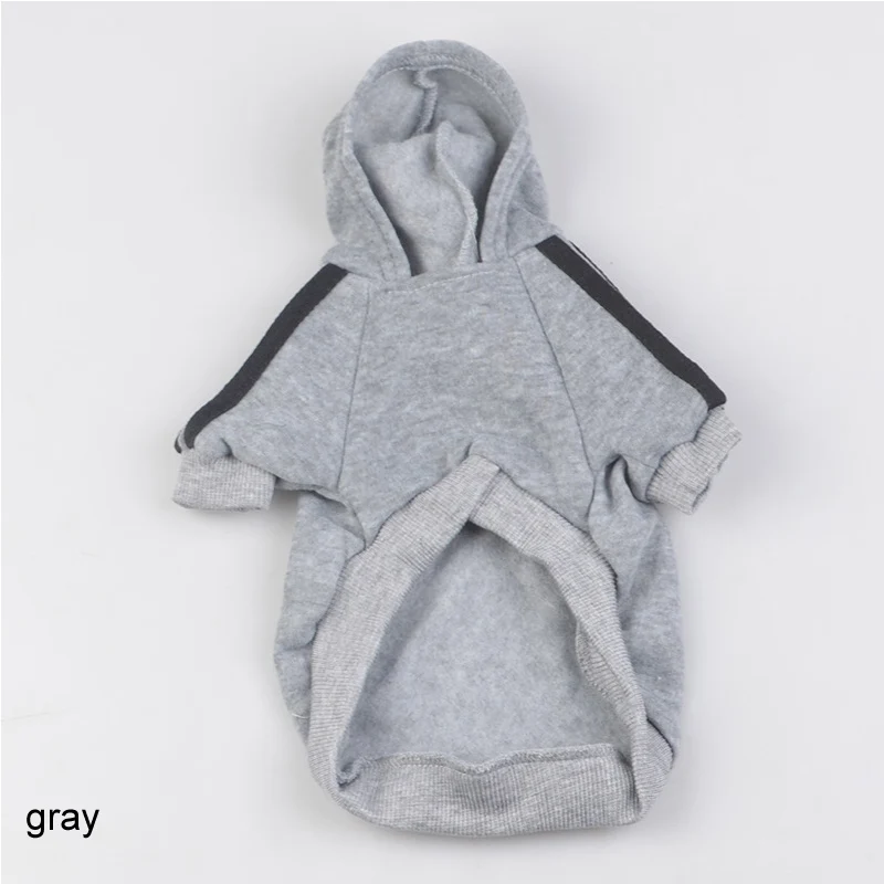 XS-XXL осень зима щенок пальто Тедди модные с капюшоном товары для домашних животных Свитера для собак Одежда для собак Тедди рубашки для домашних животных - Цвет: grey