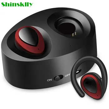 

TWS Bluetooth Headset Wireless Earbuds Mini Dual Stereo Bluetooth earphone Built-in Microphone and Charging Box