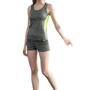 

Tracksuit For Women Summer Sports Fitness Wicking Running Breathable Vest Shorts 2 Pieces Sets Women's Suit!: