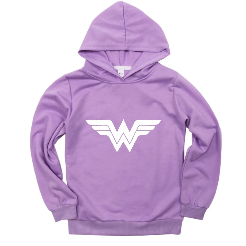 Hoodies 2 Новинка года; Детский свитер с капюшоном для мальчиков и девочек; пальто с принтом Wonderwoman; детская верхняя одежда; толстовка; Повседневная хлопковая одежда; Лидер продаж - Цвет: Hoodies 2