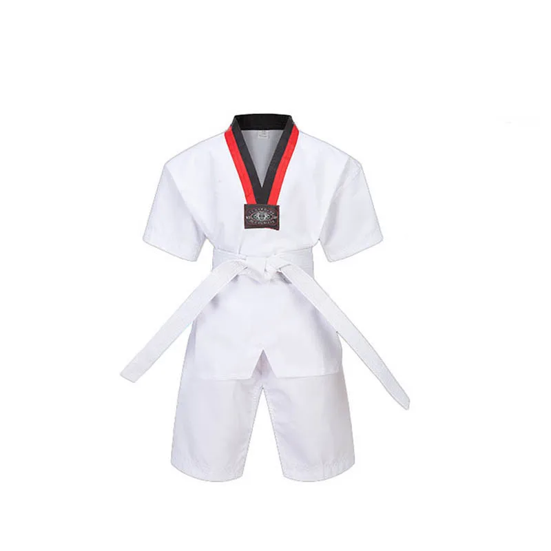 Taekwondo Clothing Karate Uniform For Adult Kids Student Beginners Kung Fu Clothes Martial Art Suits with Free Belt Black or Red (24)