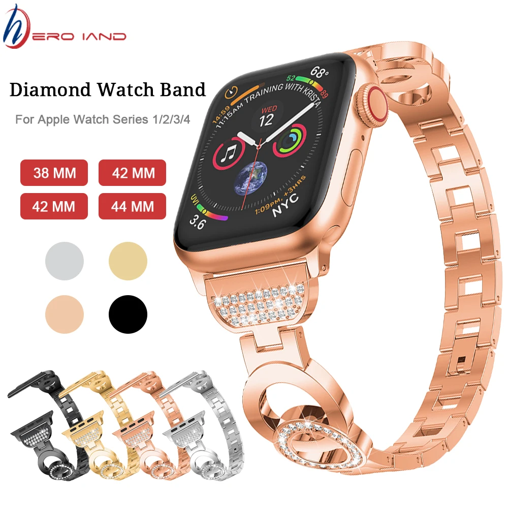 Ремешок из нержавеющей стали для Apple Watch 42 мм 38 сменный металлический браслет iWatch 4