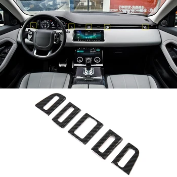 

For Range Rover Evoque (L551) 2019 2020 ABS Plastic Interior Dashboard Air Vent Outlet Cover Trim 5pcs Car Styling