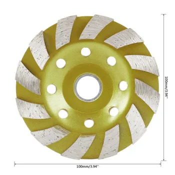 

100mm 4 Diamond Grinding Cup Wheel Stone Marble Concrete Sanding Disc 8 Holes