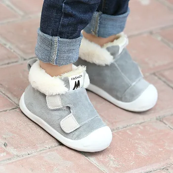 

Winter Baby Girl Boy Snow Boots Thicken Plush Infant Newborn Toddler Boots Kids Children Boots Soft Bottom Non-slip Shoes