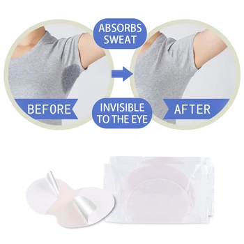 

100PCS Disposable Underarm Sweat Pads Invisible Armpit Sweat Pads Dress Shields Sweat Guard Protector for Women & Men