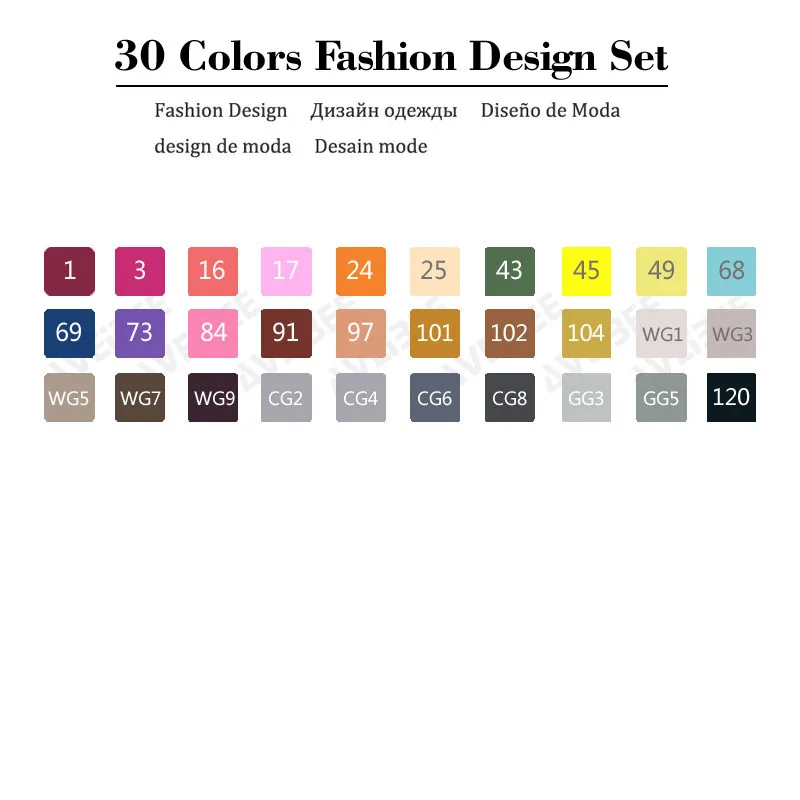 30 Fashion Set Профессиональные маркеры 168 Цветная кисть Ручка Алкогольная масляная на основе чернил художественный маркер marcadores plumones для рисования цвета ing Манга - Цвет: 30 Fashion Set