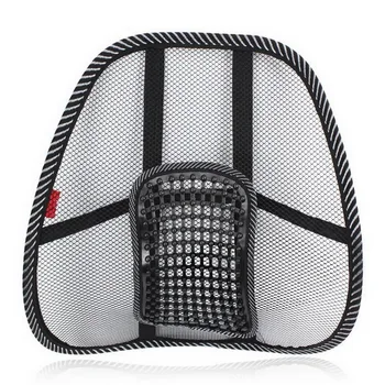 

Black Mesh Cloth Waist Support Seat Cushion Automobiles Office Chair Relief Back Pain Lumbar Pillow